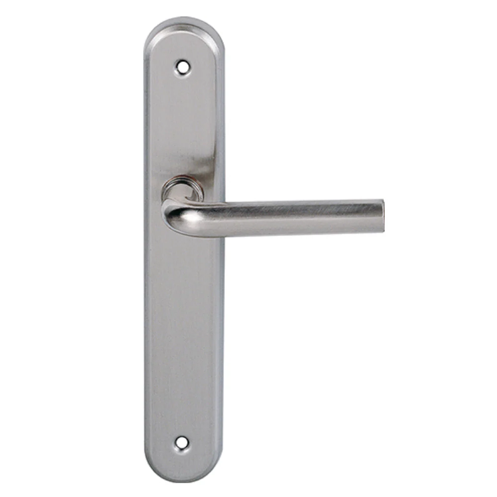 Manilla con placa ovalada acabado níquel satinado para puertas modelo '6431'