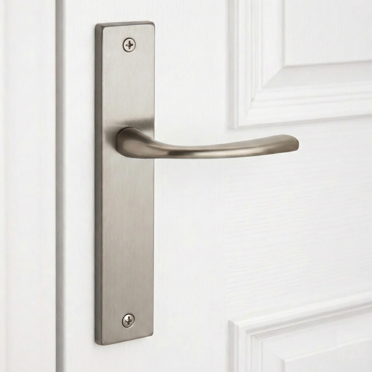 Sencilla modelo '700' manilla de zamak acabado níquel satinado para puertas - Image 3