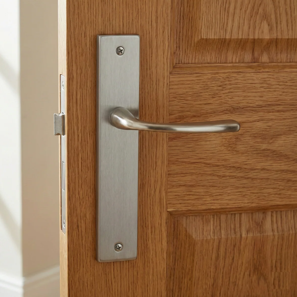 Sencilla modelo '700' manilla de zamak acabado níquel satinado para puertas - Image 5