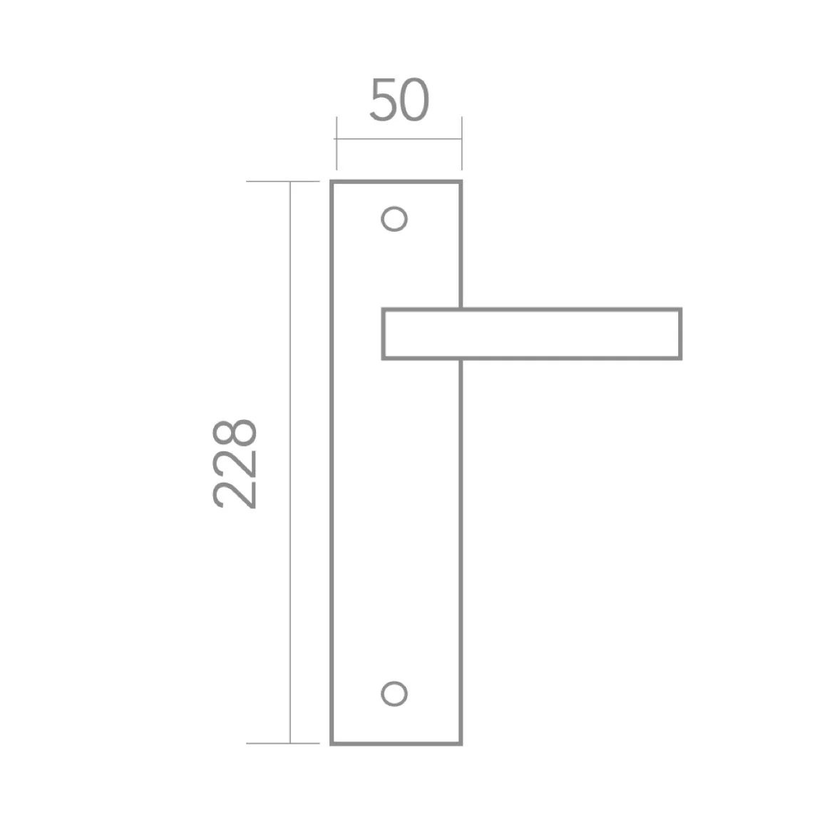 Sencilla modelo '700' manilla de zamak acabado níquel satinado para puertas - Image 6