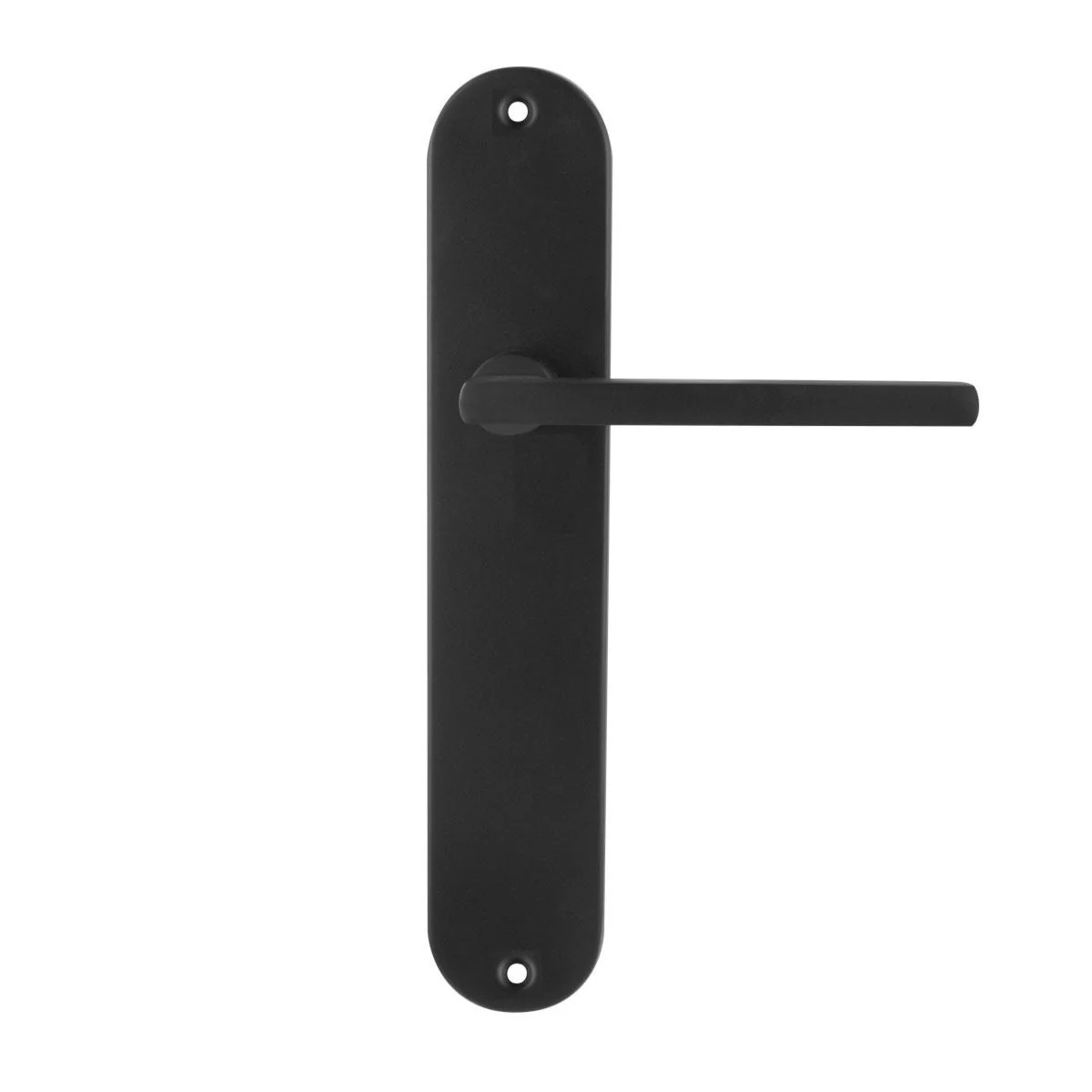 Manilla modelo '530' de aluminio con placa ovalada acabado negro mate para puertas - Image 5