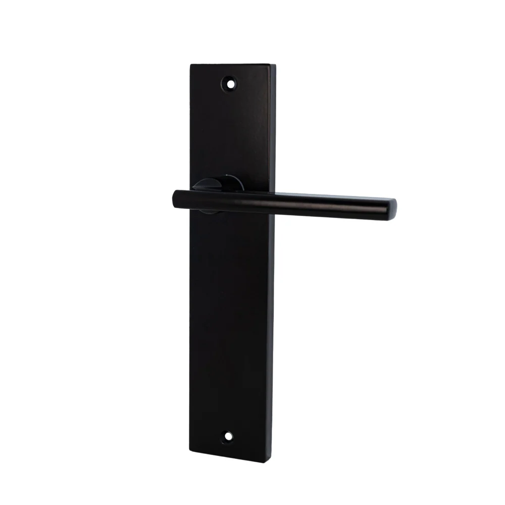 Manilla modelo '530' con placa rectangular negra mate de aluminio para puertas - Image 5