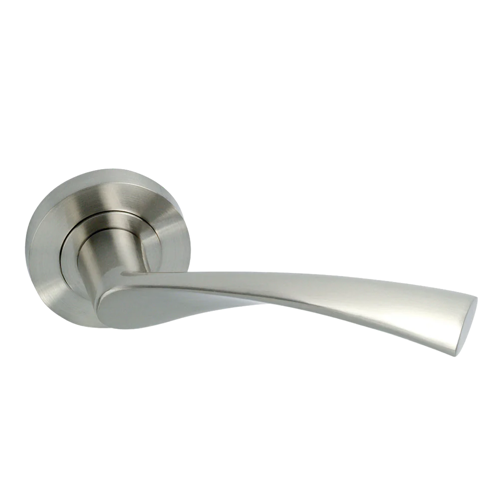 Manilla Ola modelo '130' de aluminio con Roseta Redonda para puertas
