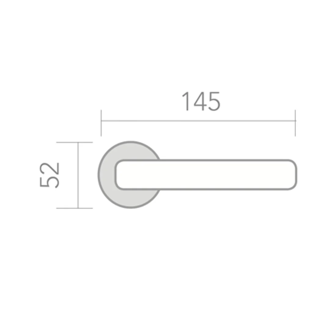 Manilla de aluminio Belenus con Roseta Redonda en acabado níquel combinado para puertas - Image 6
