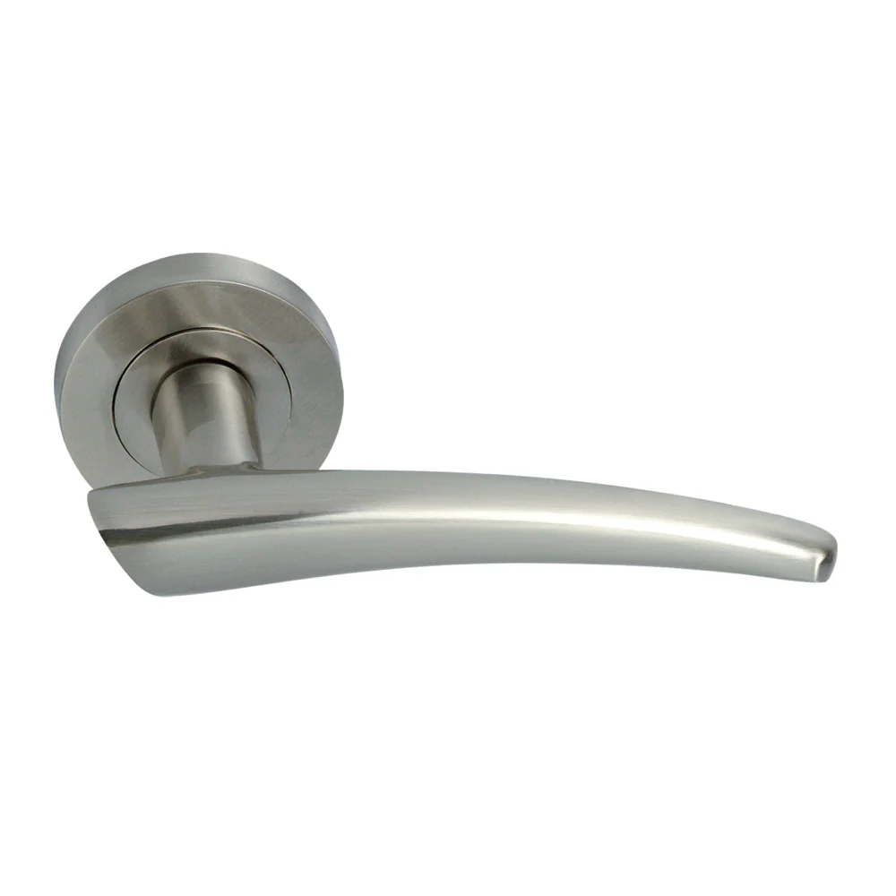 Manilla Ogmios con Roseta Redonda de aluminio para puertas