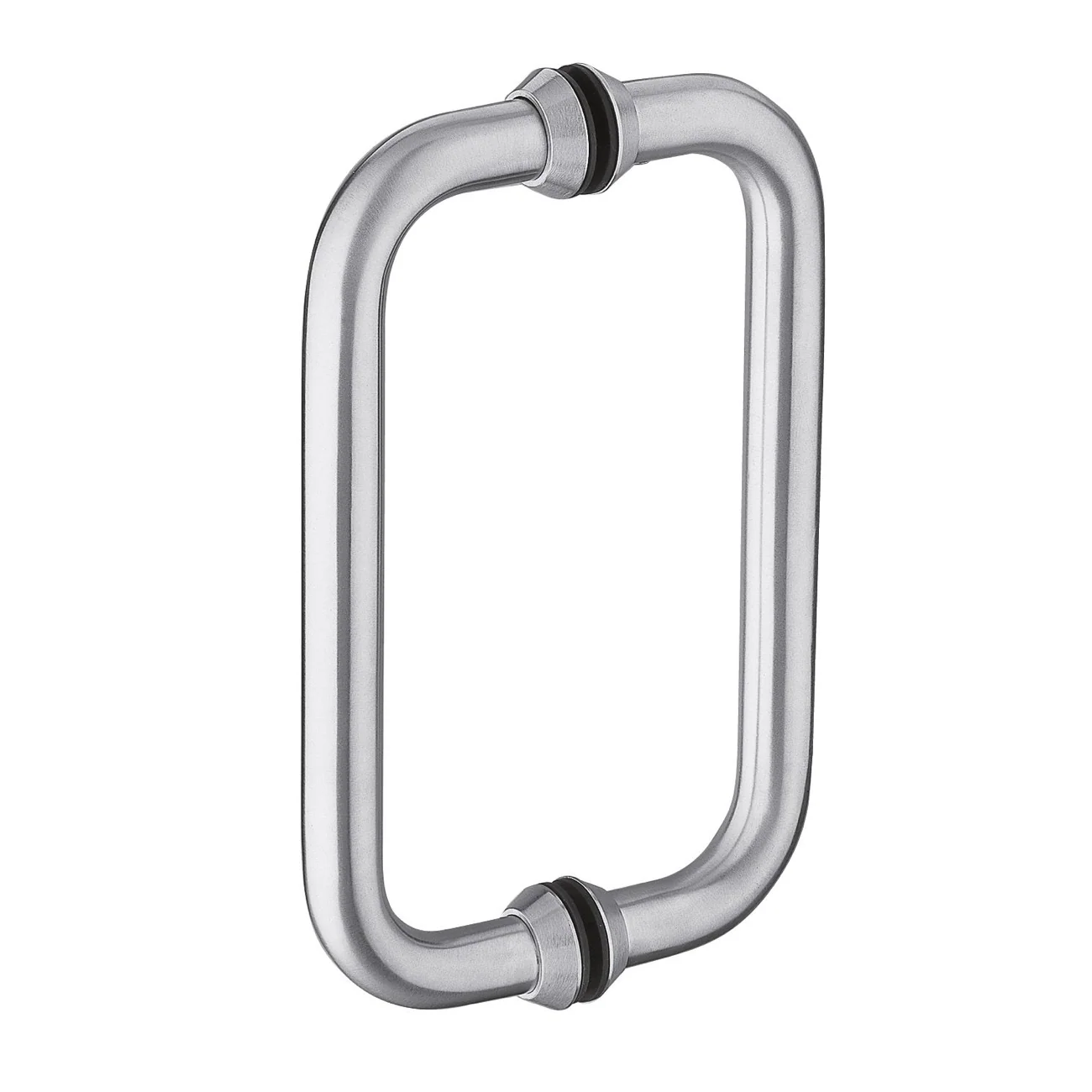 Juego de manillones de acero inoxidable con roseta de 30mm de 300 entre ejes para cristal