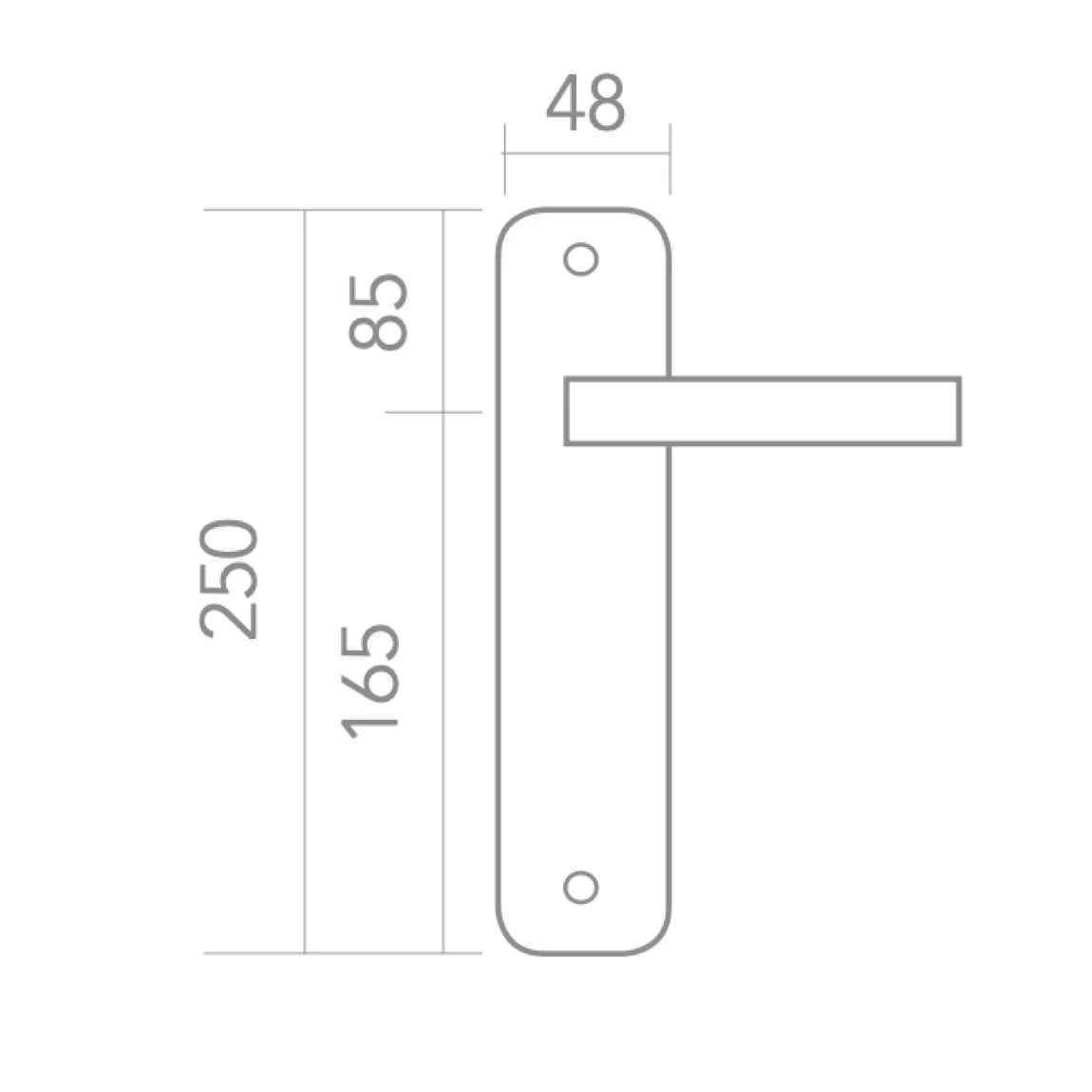 Clásica manilla modelo '530' de aluminio con placa oval en acabado níquel satinado para puertas - Image 7
