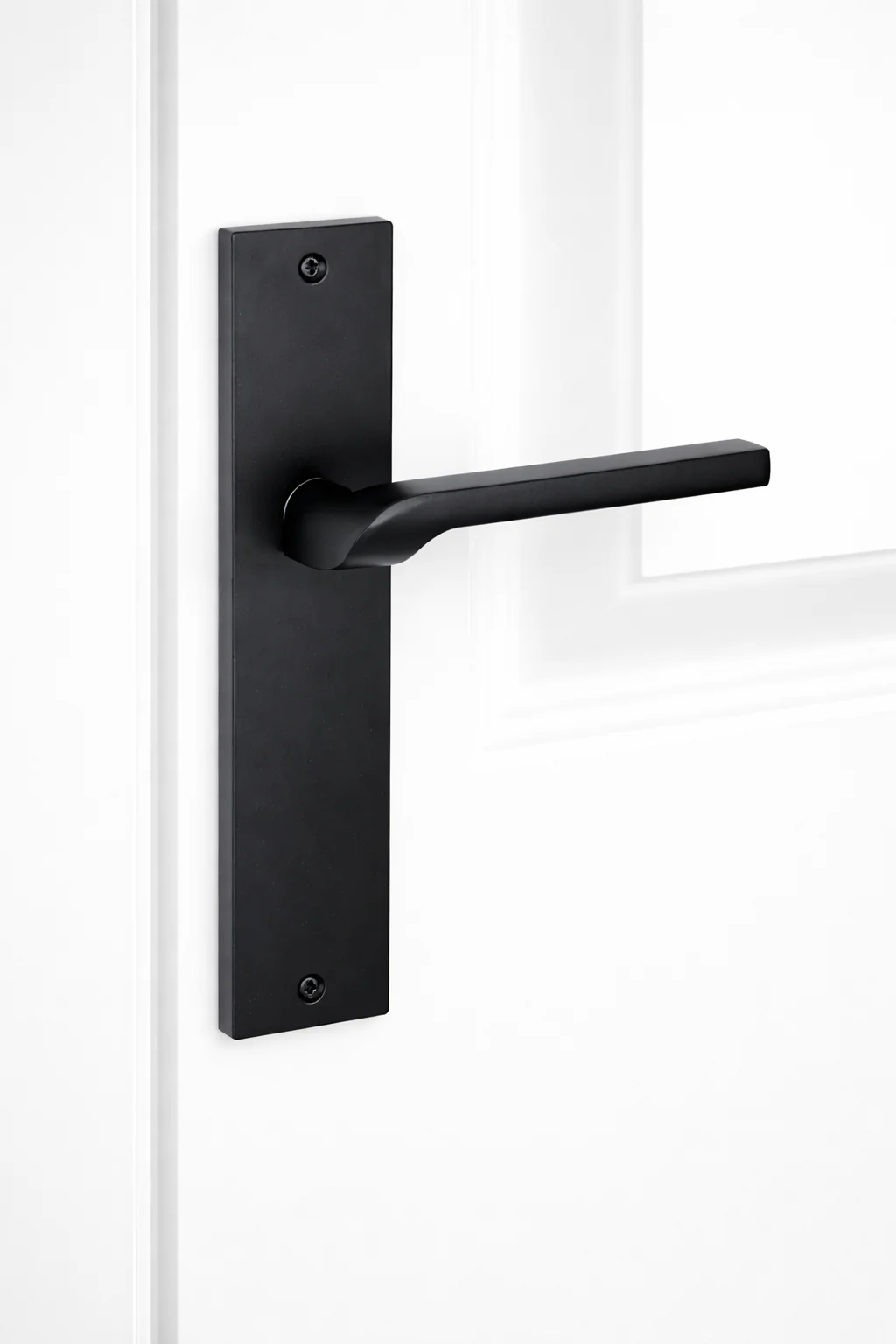 Manilla modelo 559 con placa rectangular de zamak acabado negro para puertas - Image 5