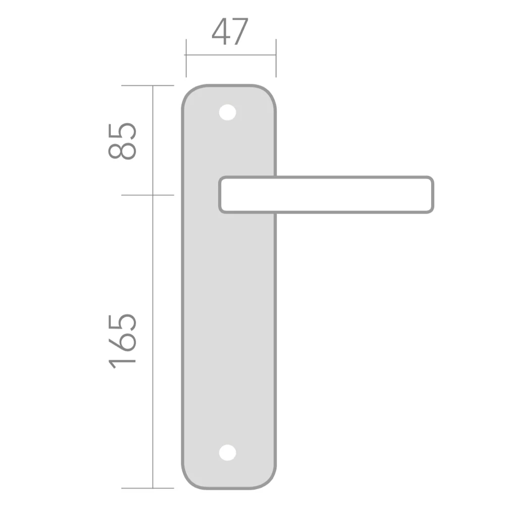 Manilla con placa ovalada y asa ondulada bicolor para puertas modelo '230' - Image 7