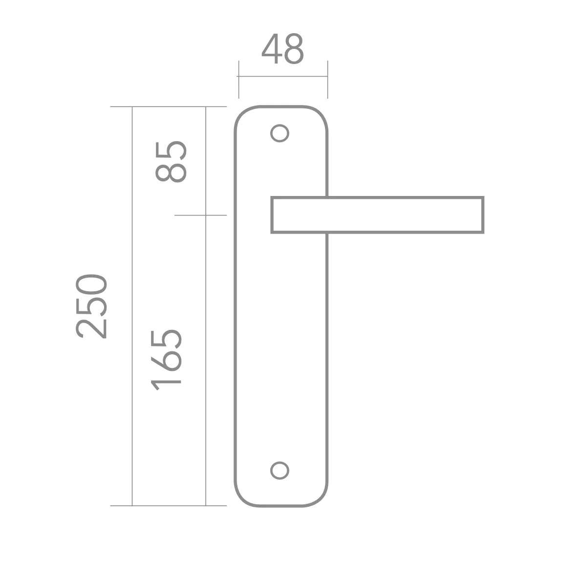Manilla vanguardista con placa ovalada acabado níquel satinado para puertas modelo '330' - Image 7