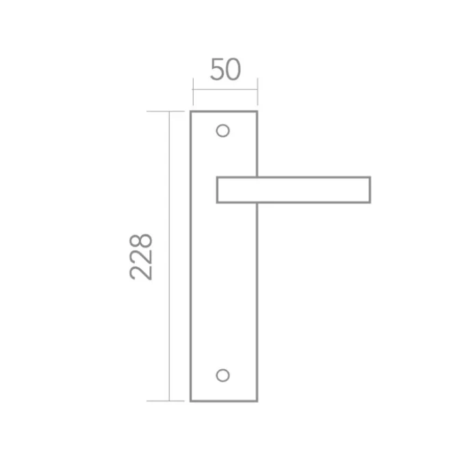 Manilla placa rectangular rental en Aluminio dorado satinado - Image 5