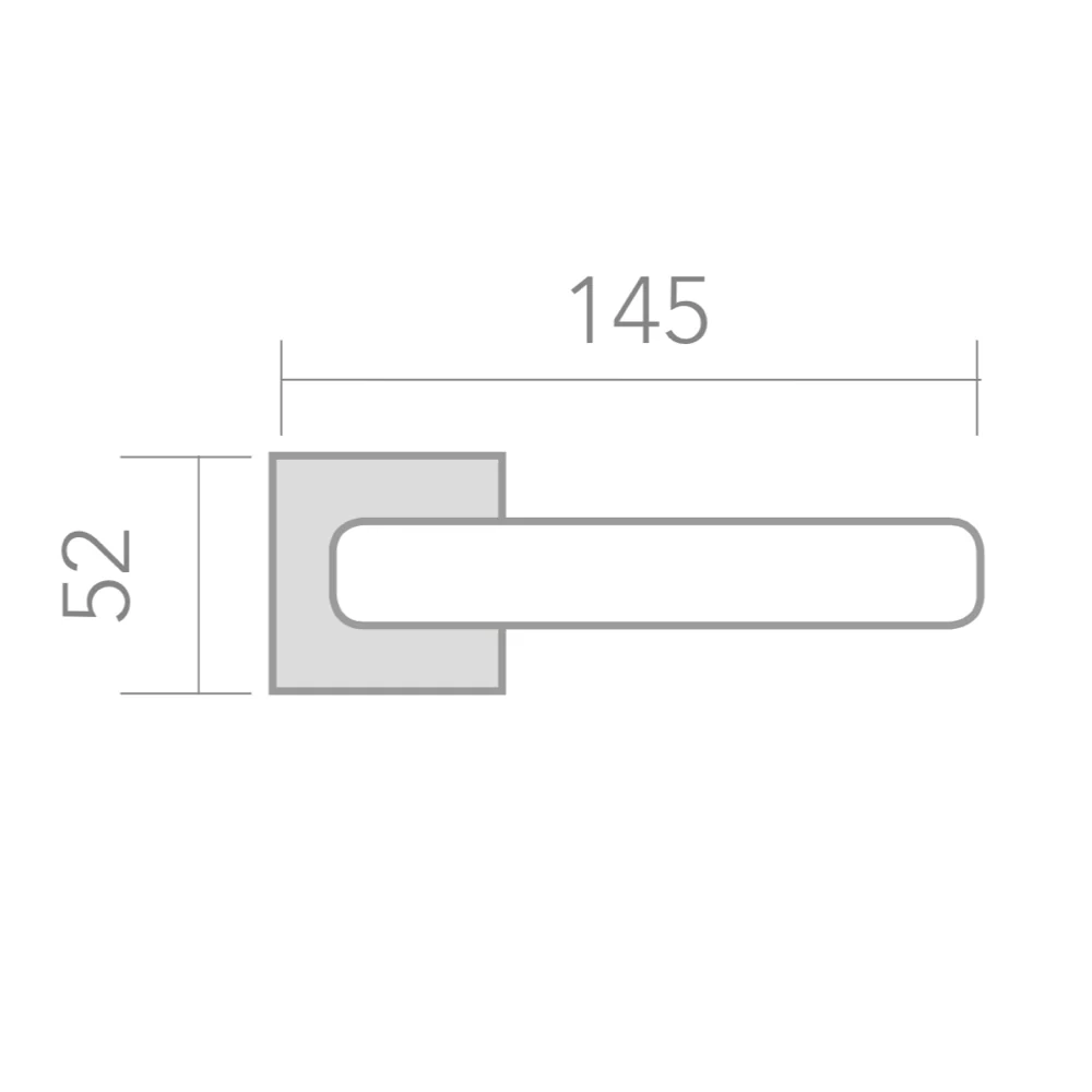 Manilla '559' de aluminio roseta cuadrada para puertas acabado nÃquel satinado - Image 7