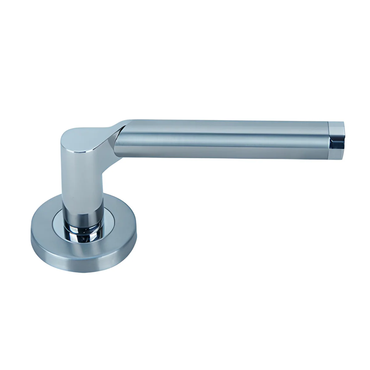 Manilla Senelli para puertas con roseta redonda de zamak en níquel combinado - Image 5