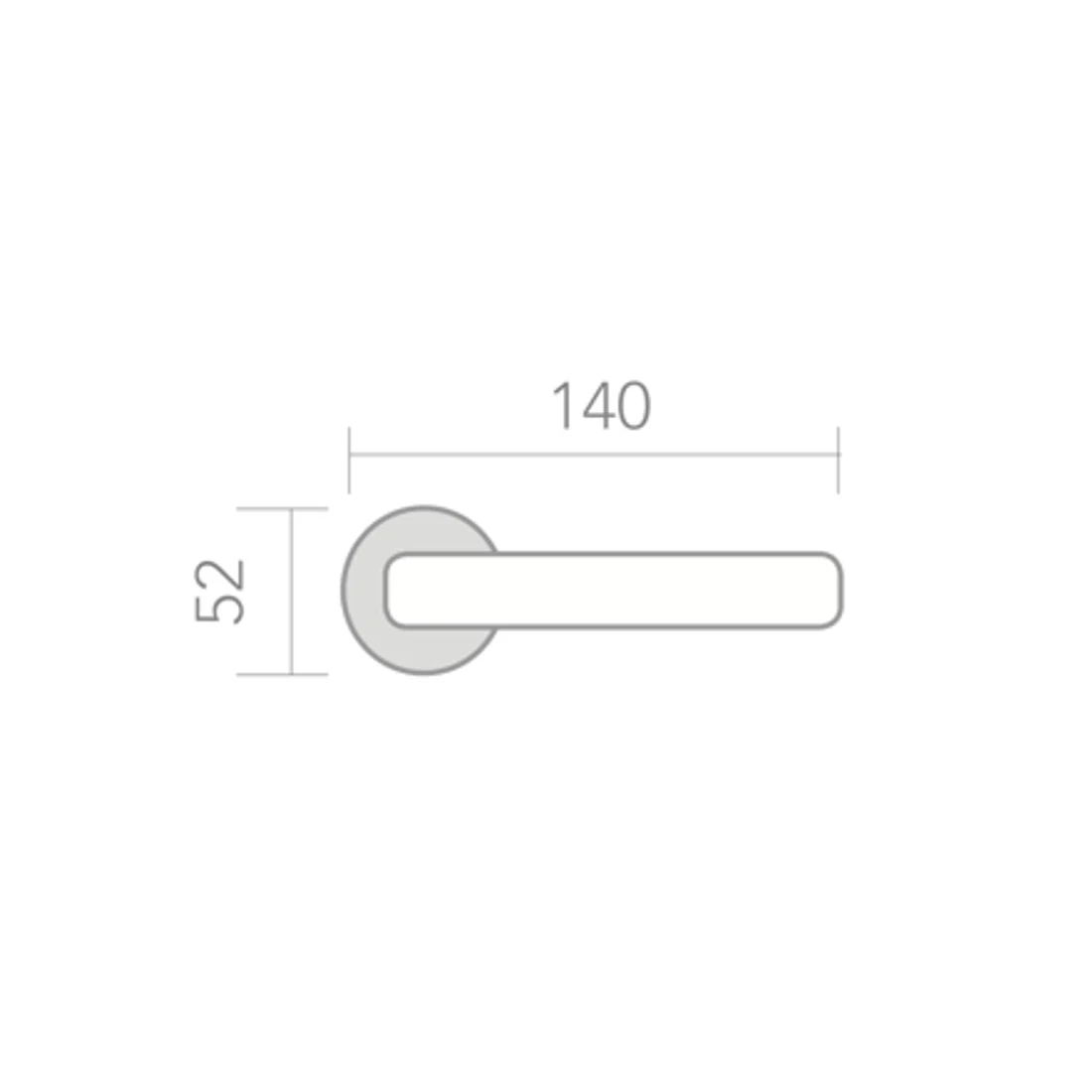 Manilla Dana con roseta redonda de aluminio para puertas - Image 7