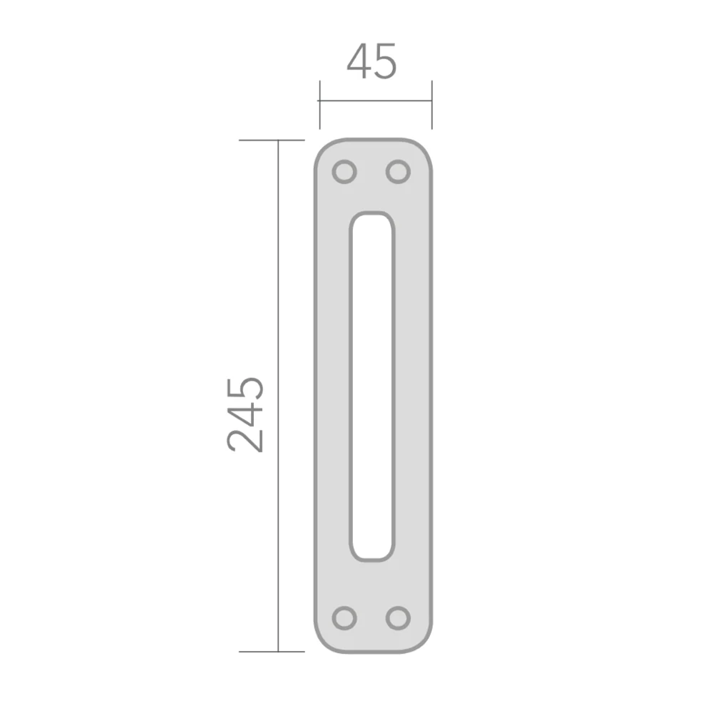 Manillón con placa ovalada en acabado dorado satinado modelo 1104 para puertas - Image 2