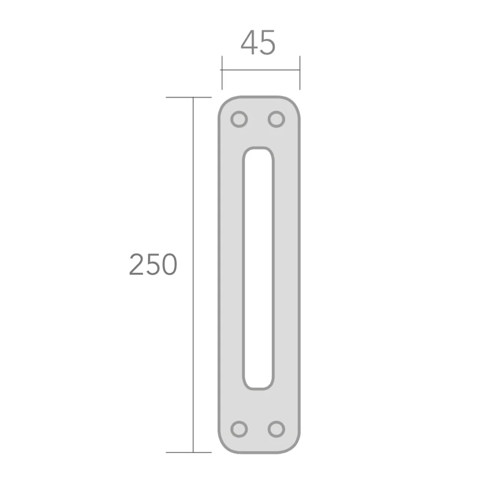 Manillón con placa ovalada y asa ancha en acabado pulido brillo modelo 6504 para puertas - Image 2