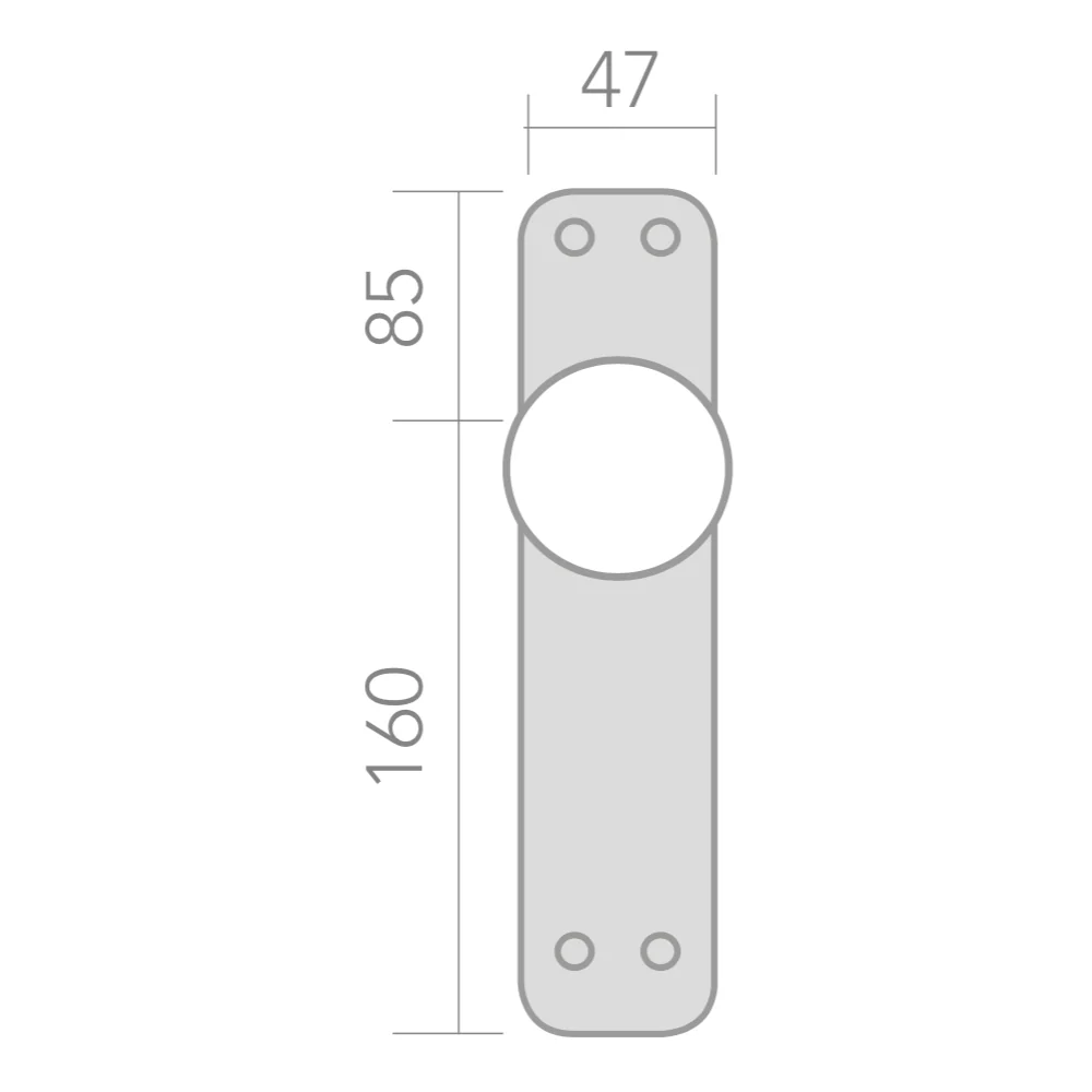 Manillón con pomo y placa curva en acabado dorado satinado modelo 1108 para puertas - Image 2