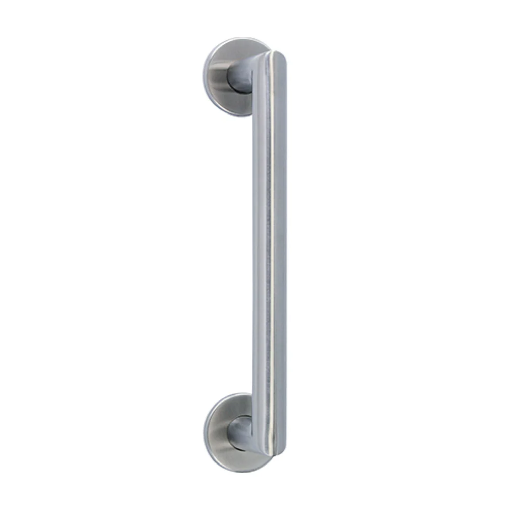 Manillón modelo 504 de acero inoxidable con roseta redonda para puertas