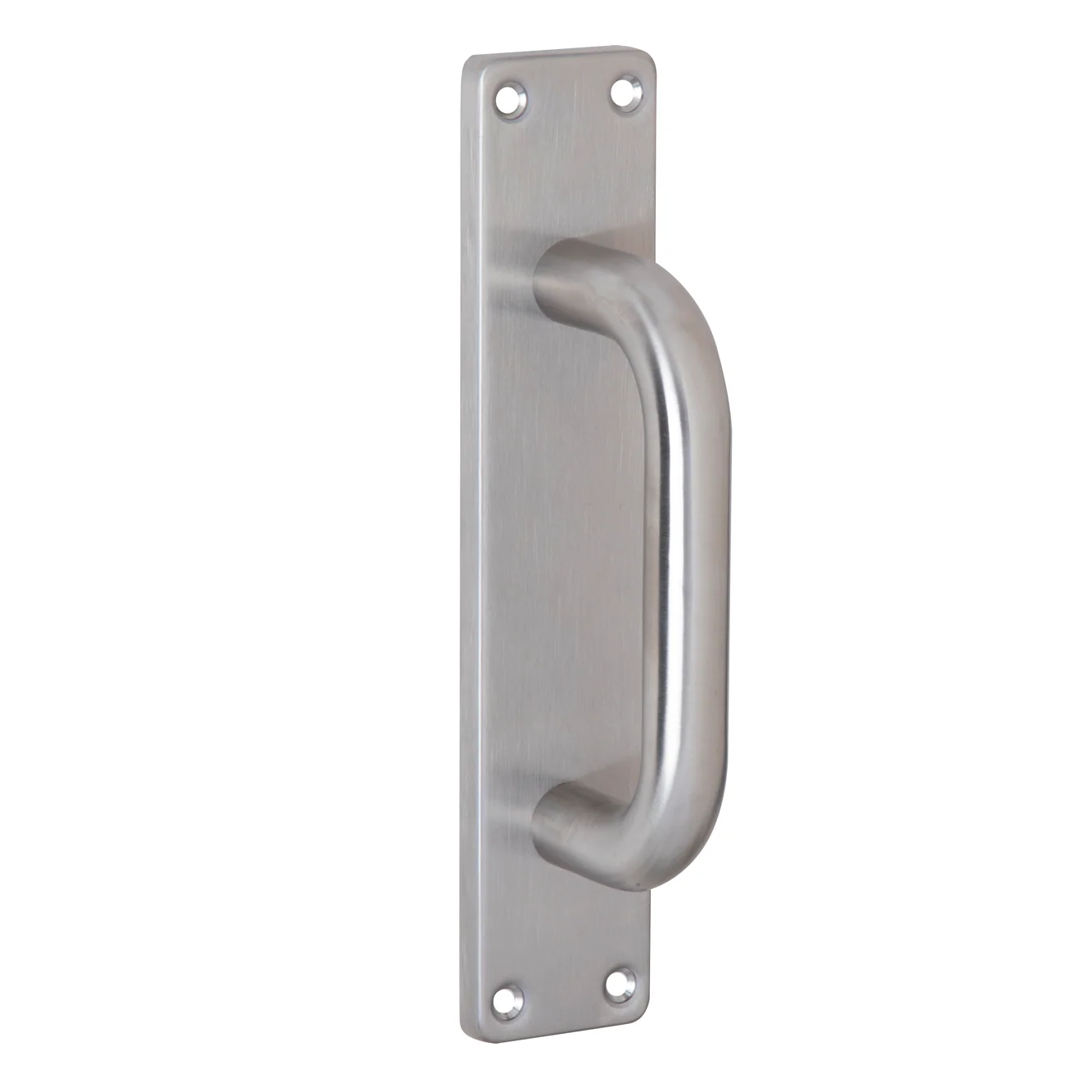 Manillón para puerta con placa rectangular de acero inoxidable modelo 604