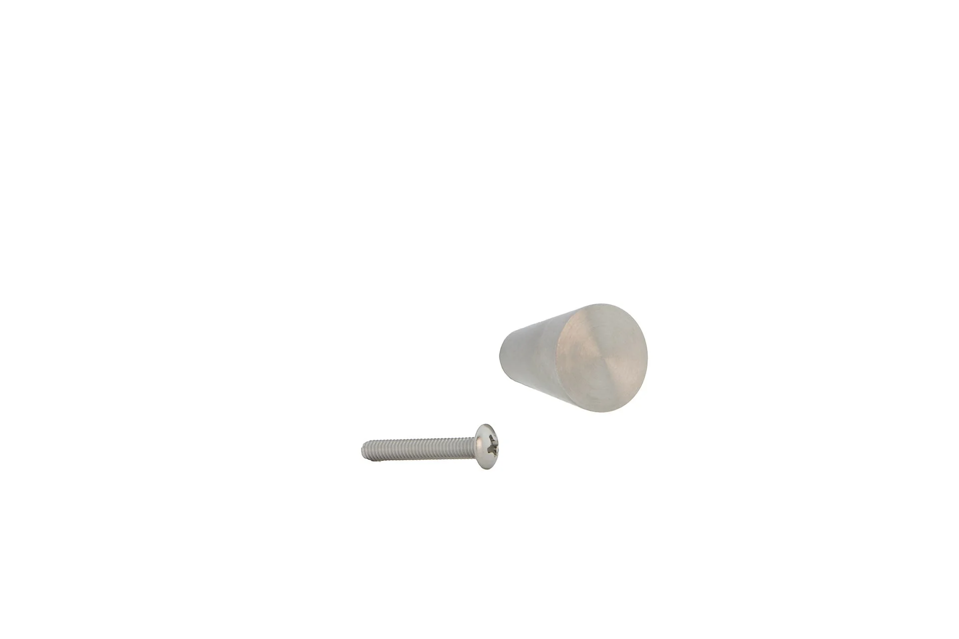 Pomo de acero Inoxidable de 3cm de alto con forma de cono ideal para puertas de armario - Image 3