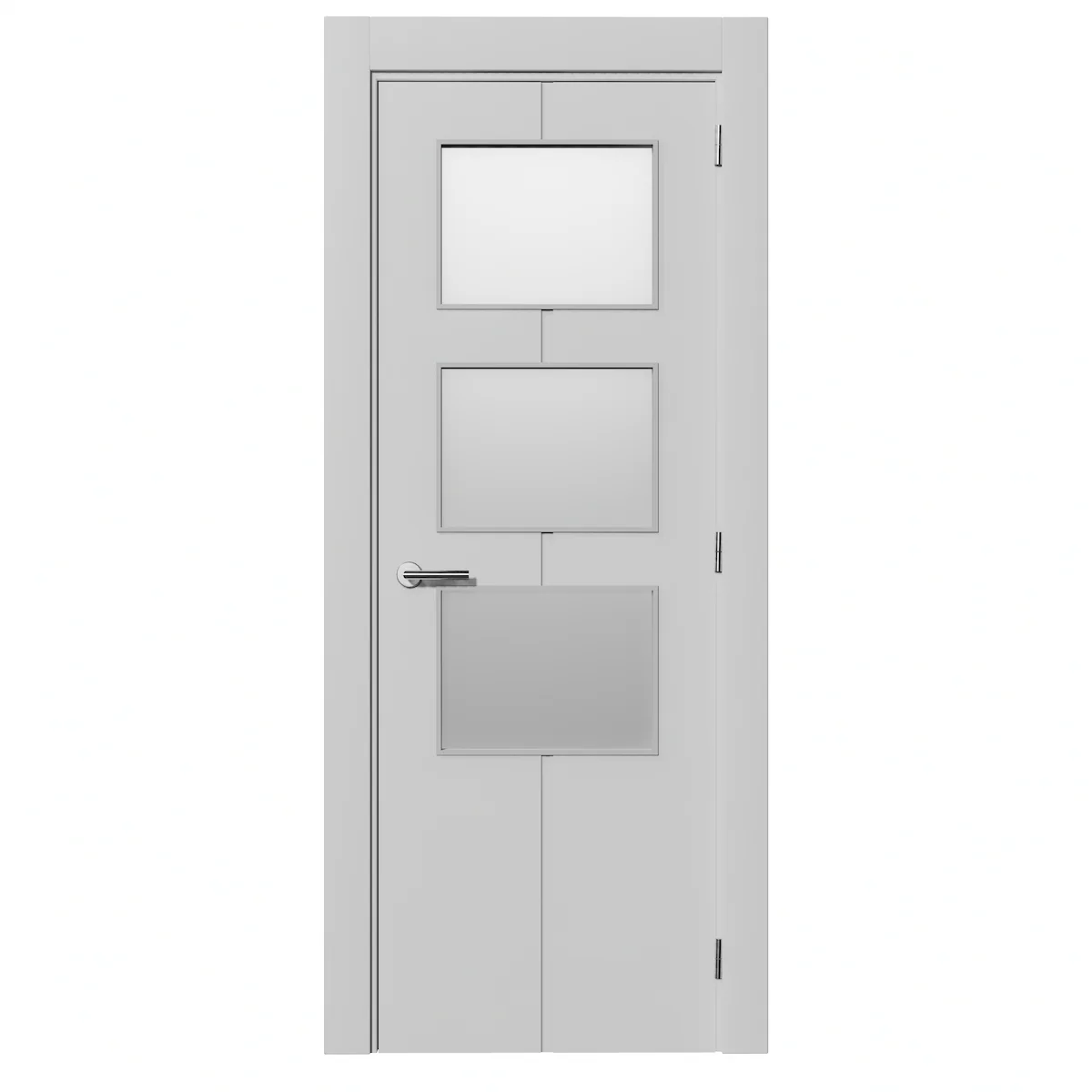 Puerta HEAV de 3 ventanas en block de 2030x905x35 de núcleo macizo en acabado blanco