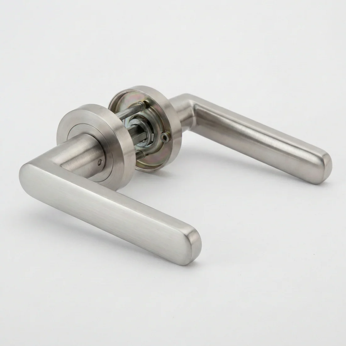 Manilla roseta redonda en Aluminio R-210 níquel satinado - Image 4