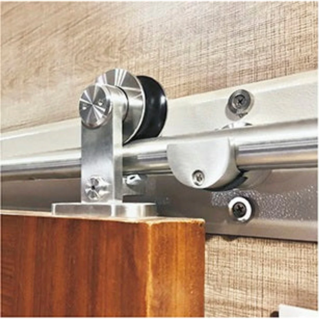 Herrajes de acero inoxidable para puerta corredera externa de madera - Image 7
