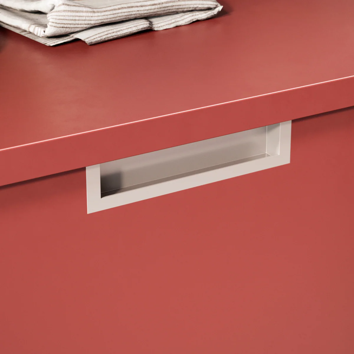 Tirador Modena 128mm entre ejes de embutir para muebles y armarios - Image 4