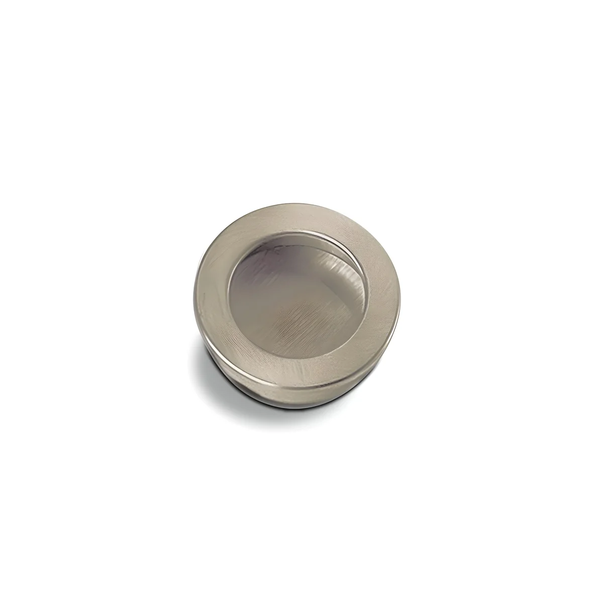 Tirador niquelado redondo 3512 de Ø30mm para embutir en muebles y armarios